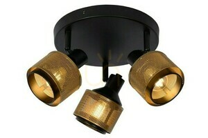 Lucide RAFA 3-Light Black Gold Vintage Spot Light 77980/13/30 small 0