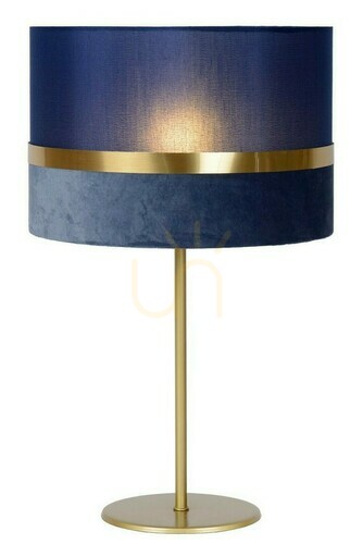 Check Lucide Extravaganza Blue Gold Retro Table Lamp 10509/81/35