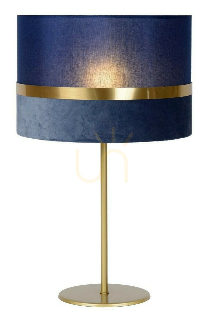 Lucide Extravaganza Blue Gold Retro Table Lamp 10509/81/35
