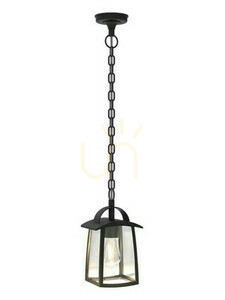 Outdoor Pendant Light Lutec KELSEY Black Aluminum Glass 6273601012 small 0