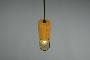 Trio DUOLINE 73430132 track pendant light, matt black and wood, 1×E27 small 1
