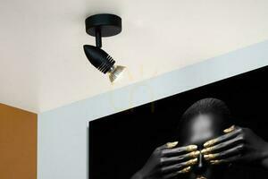 Lucide CARO matt black ceiling spotlight, 1×GU10, Ø9 cm – 13955/01/30 small 2