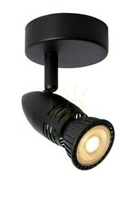 Lucide CARO matt black ceiling spotlight, 1×GU10, Ø9 cm – 13955/01/30 small 0