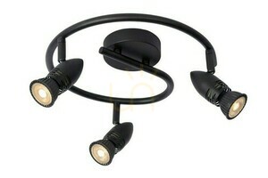 Lucide CARO 3-Light Black GU10 LED Ceiling Spotlight small 5