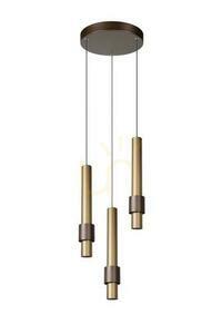 Lucide MARGARY Brown Gold 3-Light LED Pendant Lamp 24402/15/96 small 1