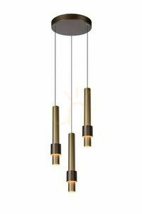 Lucide MARGARY Brown Gold 3-Light LED Pendant Lamp 24402/15/96 small 0