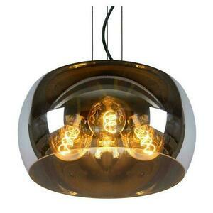 Lucide OLIVIA Pendant Light Gray Glass Metal 3-Light E27 45401/40/65 small 3