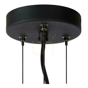 Lucide OLIVIA pendant light 45401/50/65 smoke grey glass Ø 50 cm, 3xE27, height 50-158 cm small 3