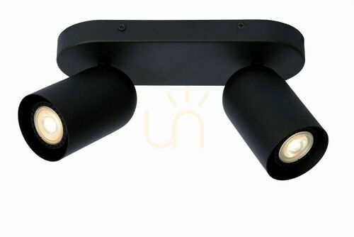 Check Lucide Punch Black LED Spotlights GU10 2-Light CCT Ceiling 13958/02/30