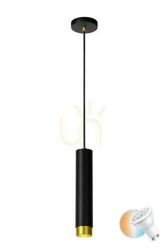 Check Lucide Floris Black Gold Pendant Light GU10 30 cm 35413/01/30
