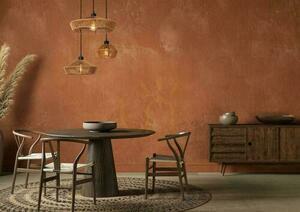 Lucide YUNKAI woven-paper pendant light, natural and black, 3×E27, 60 cm 10413/03/72 small 3