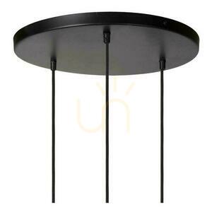 Lucide YUNKAI woven-paper pendant light, natural and black, 3×E27, 60 cm 10413/03/72 small 7