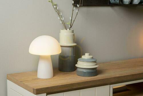 Check Lucide FUNGO Opal Glass Table Lamp E27 28 cm 10514/01/61