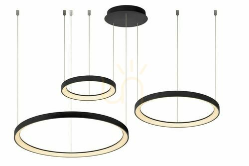 Check Lucide VIDAL Black LED Pendant Light 46403/99/30