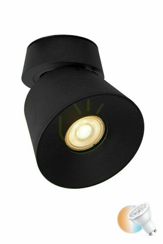 Check Lucide TRIGONO Black GU10 LED Plafond 10,5 cm 09935/01/30