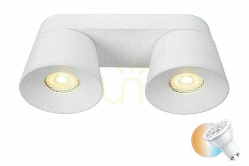 Check Lucide TRIGONO white modern metal ceiling light 2x GU10 09935/02/31