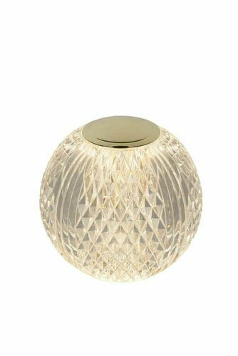 Check Lucide CINTRA transparent rechargeable LED table lamp, touch-dimmable, 2 W, Ø 11 cm 13599/11/60