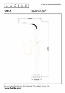 Lucide GILLY White LED Floor Lamp 36712/04/31 small 3