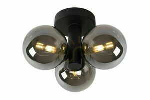 Lucide TRUDY Plafond 3-Light Black Metal Retro Bathroom IP44 74116/03/30 small 0