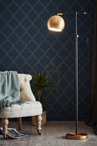 Floor Lamp Markslojd Chester Black Brown Metal 135 cm 107231 small 1
