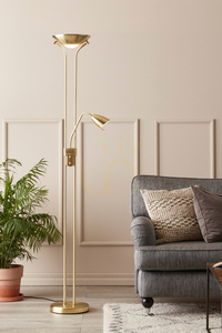 Floor Lamp Markslojd DETROIT 2-Light Brown Metal Dimmable 180 cm 111242 small 1