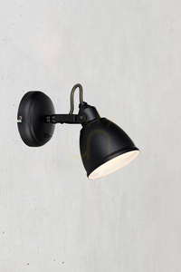 Wall Light Markslojd Fjallbacka 105814 Black Metal 1-Light small 1