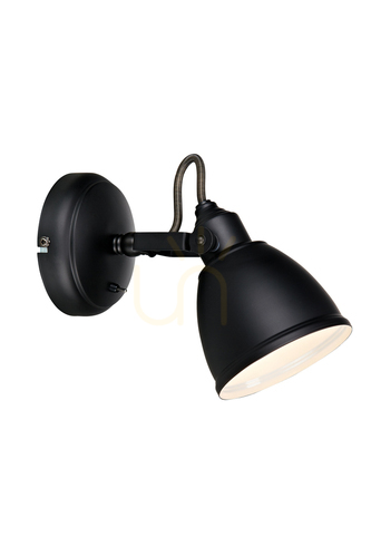Check Wall Light Markslojd Fjallbacka 105814 Black Metal 1-Light