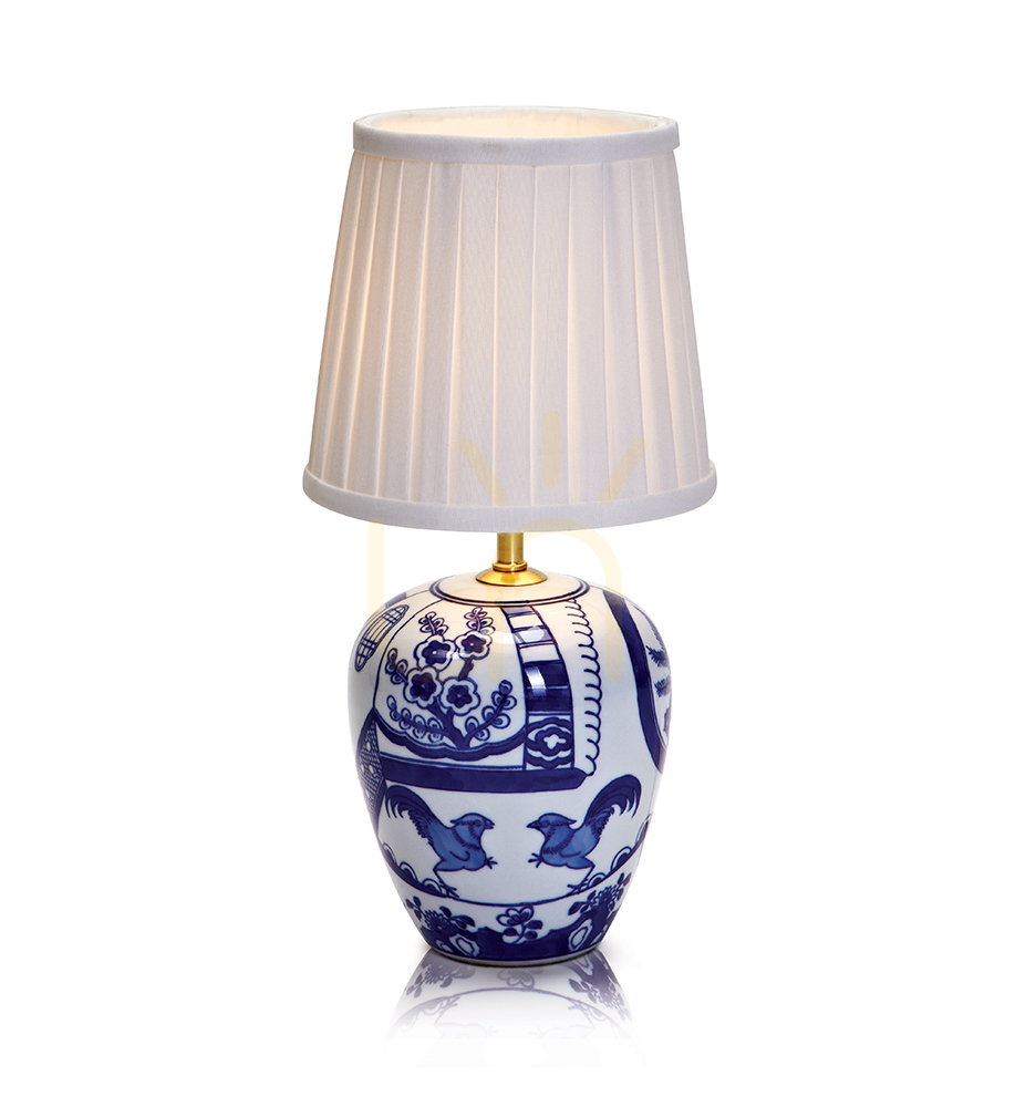 Table Lamp Markslojd Göteborg Blue White Ceramic 33 cm 104999