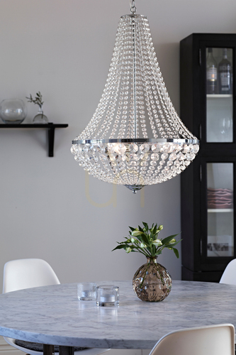 Check Pendant Light Markslojd Granso 3-Light Transparent Crystal Chrome 50 cm 105317