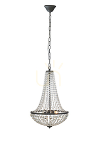 Pendant Light Markslojd Granso 107027 2-Light Transparent Crystal Metal 40 cm small 0