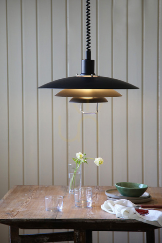 Check Pendant Light Markslojd Kirkenes 104540 Black Metal E27 48 cm