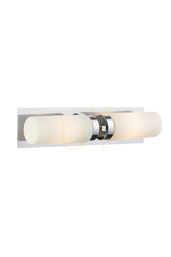 Check Wall Light Markslojd Norrsundet 2-Light White Chrome IP44 Bathroom Lamp 102478