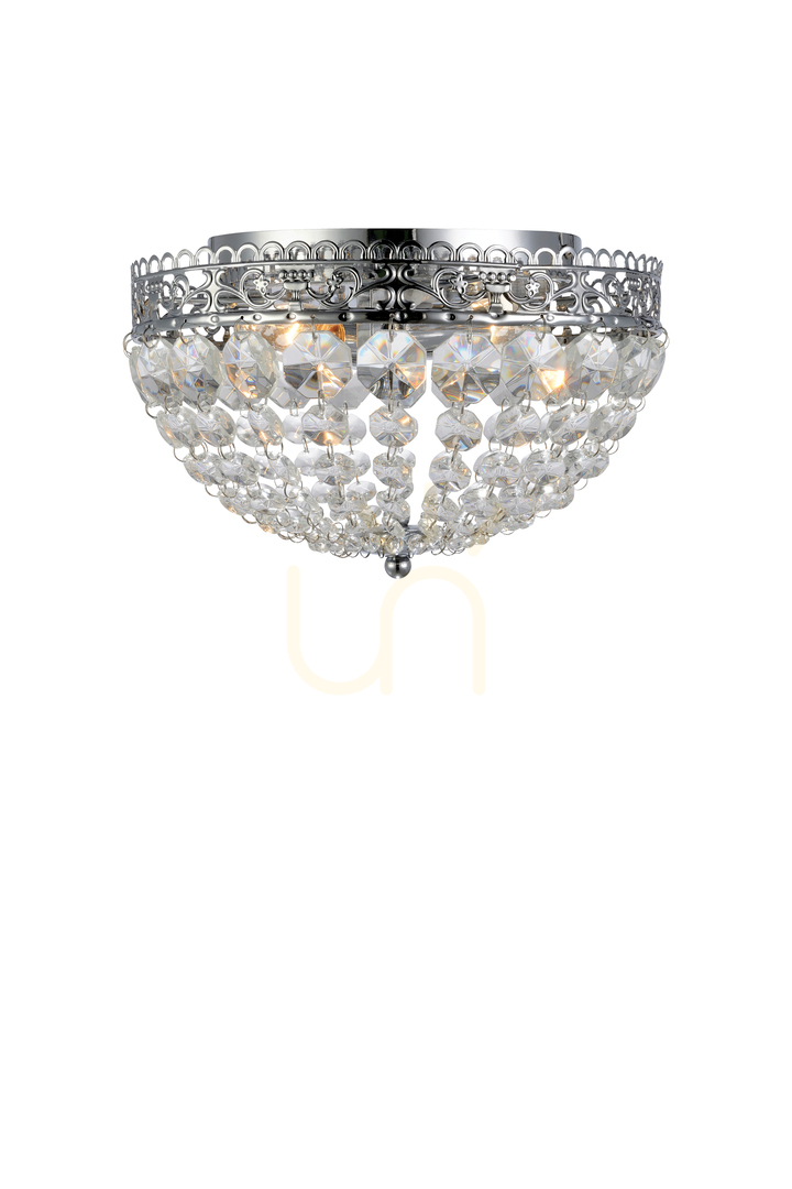 Plafond Markslojd Saxholm 2-Ljus Chrome/Kristall 27 cm 106062