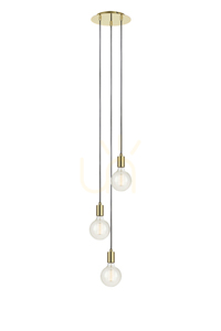 Pendant Light Markslojd SKY 3-Light Brass Metal 25 cm 106333 small 0