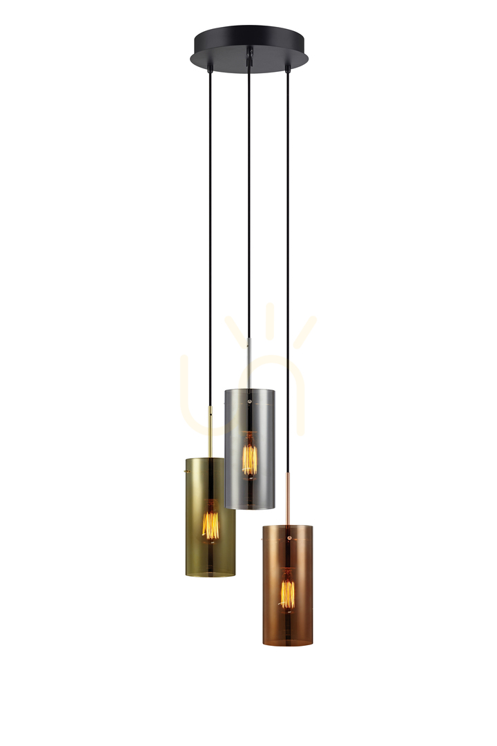 Check Pendant Light Markslojd Storm 3-Light Multicolor Glass Metal 106072 Pendant Light Markslojd Storm 3-Light Multicolor Glass Metal 106072