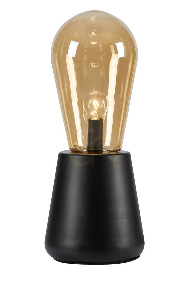 Table Lamp Markslojd Brooke Amber Black Glass Metal 42 cm 108416