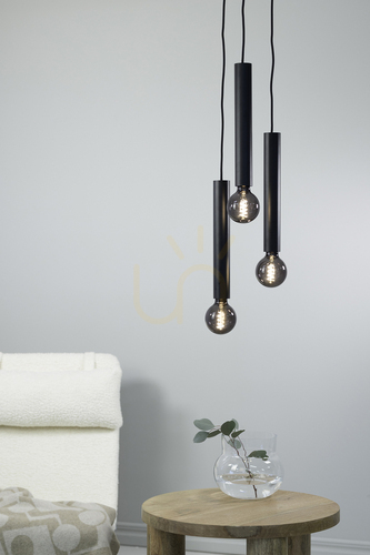 Check Pendant Light Markslojd Sencillo 3-Light Black Metal 25 cm 108435