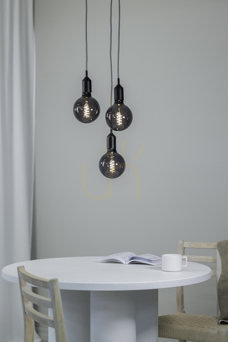 Check Pendant Light Markslojd BRONX 3-Light Round Black Metal 25 cm 108452