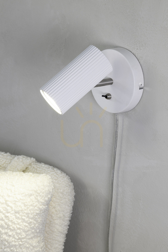 Check Wall Light Markslojd Costilla White Metal 108460