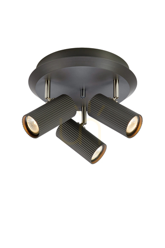 Check Ceiling Light Markslojd COSTILLA 3-Light Dark Grey Satin Nickel 108471