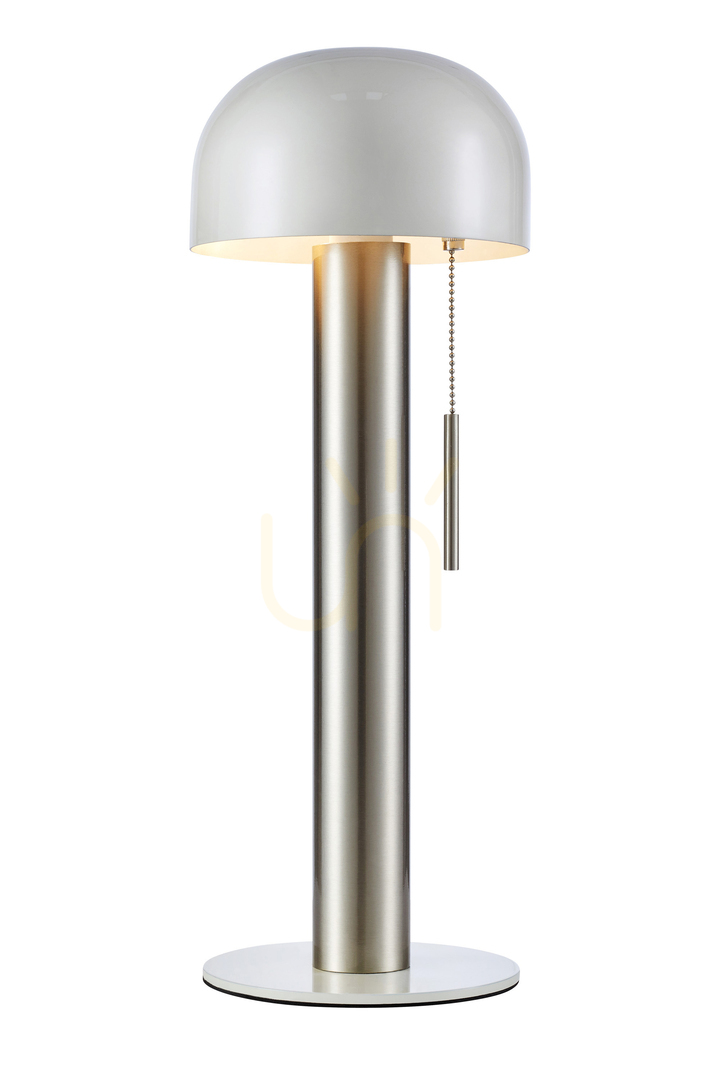 Table Lamp Markslojd Costa White Satin Nickel 2-Light 108577