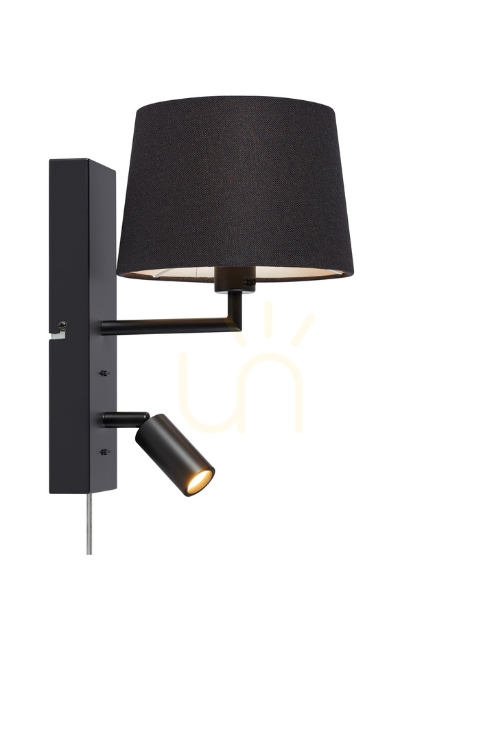 Wall Light Markslojd COMO Black 2-Light Metal Textile 108595