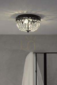 Plafond Markslojd Etienne 2-Light Black Crystal 25 cm 108598 small 1
