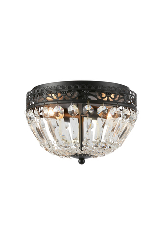 Check Plafond Markslojd Etienne 2-Light Black Crystal 25 cm 108598