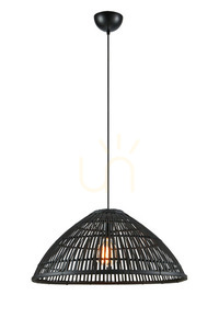 Pendant Light Markslojd Capello Black Metal Bamboo 58 cm 108674 small 0