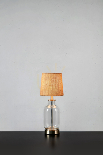 Check Table Lamp Markslojd Costero 43 cm Natural Jute Glass 108693