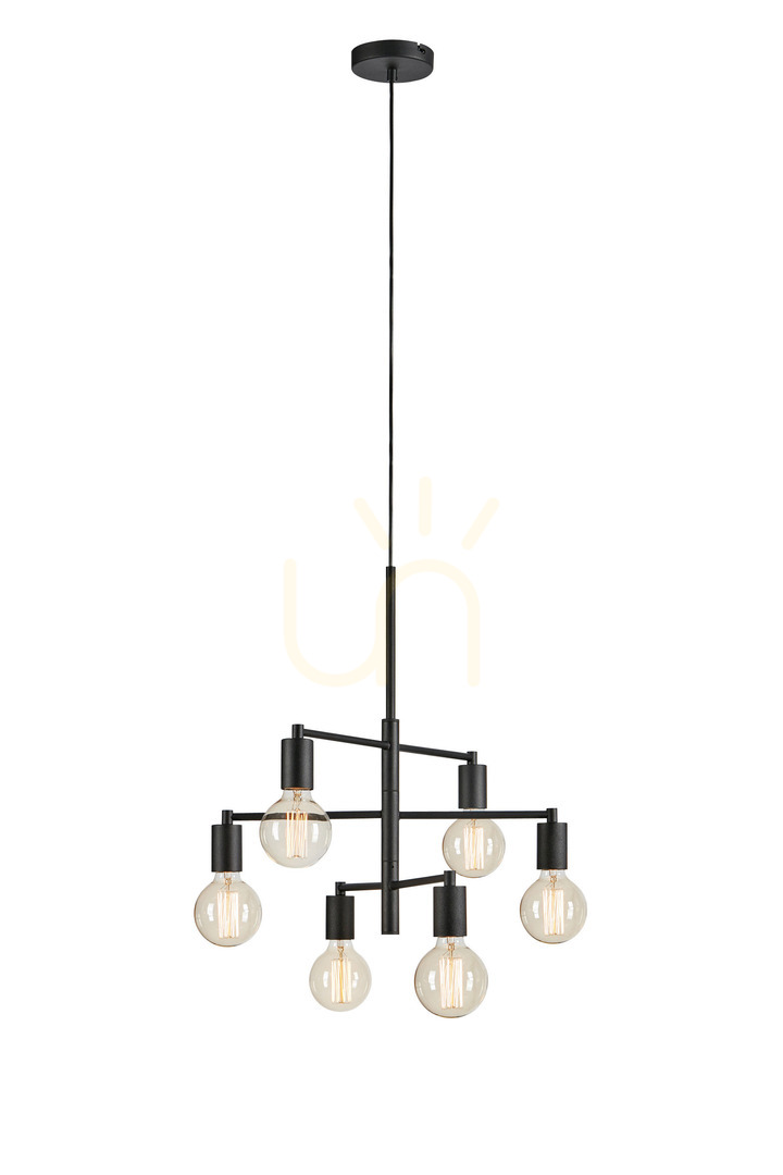 Pendant Light Markslojd Cielo 6-Light Black Metal 50 cm 108717