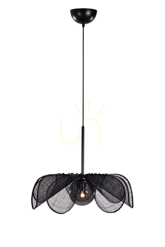 Check Pendant Light Markslojd STYRKA 63 cm Black Smoke Banana Fiber 108660