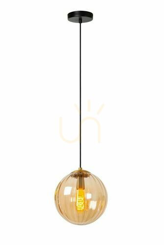 Check Lucide Monsaraz Black Glass Metal Retro Pendant Light 45493/30/62