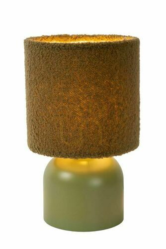 Check Lucide WOOLLY Green Cotton Metal Table Lamp E14 16 cm 10516/01/33